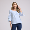 Blusa de rayas manga tres cuartos