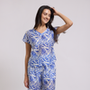 Blusa floral cuello en v