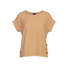Blusa de cuello redondo y detalles de botones 