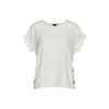 Blusa de cuello redondo y detalles de botones 