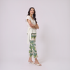 Blusa peplum con escote profundo