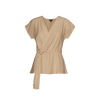Blusa peplum con escote profundo
