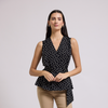 Blusa sin mangas peplum
