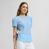 Blusa plisada manga corta