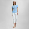 Blusa plisada manga corta