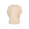 Blusa de cuello redondo, mangas abullonadas