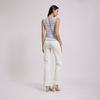 Blusa de cuello redondo sin mangas