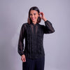 Blusa con cuello fruncido