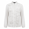 Blusa con cuello fruncido