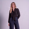 Blusa con corbatín de tiras anchas
