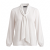 Blusa con corbatín de tiras anchas