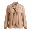 Blusa con corbatín de tiras anchas