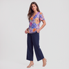 Blusa manga corta floreada