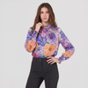 Blusa manga larga floreada
