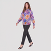 Blusa manga larga floreada
