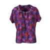 Blusa de manga corta con estampado bugambilia