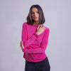 Blusa de manga larga con fruncido lateral