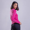 Blusa de manga larga con fruncido lateral