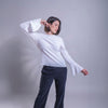 Blusa de manga larga con acabado rugoso