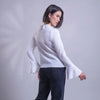 Blusa de manga larga con acabado rugoso