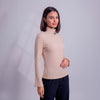 Blusa de cuello alto con manga flare