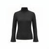 Blusa de cuello alto con manga flare