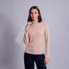 Blusa de cuello alto con manga flare