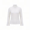 Blusa de cuello alto con manga flare
