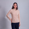 Blusa de cuello alto con manga flare
