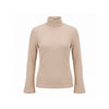Blusa de cuello alto con manga flare