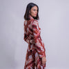 Blusa con estampado terracota