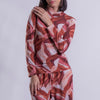 Blusa con estampado terracota