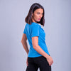 Blusa de manga corta con escote drapeado
