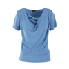 Blusa de manga corta con escote drapeado