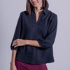 Blusa con cuello camisero