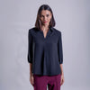 Blusa con cuello camisero