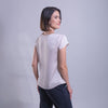 Blusa satinada con cuello en columpio