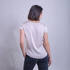 Blusa satinada con cuello en columpio