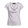 Blusa satinada con cuello en columpio