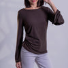 Blusa con cintura drapeada