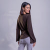 Blusa con cintura drapeada