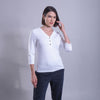 Blusa de manga tres cuartos con botones