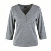 Blusa de manga tres cuartos con botones
