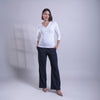 Blusa de manga tres cuartos con botones