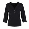 Blusa de manga tres cuartos con botones