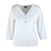 Blusa de manga tres cuartos con botones