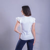 Blusa manga corta en capas.