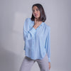 Camisa de manga larga con botones forrados