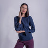 Blusa de manga larga con acabado rugoso