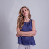 Blusa sin mangas con encaje
